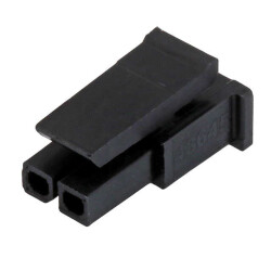 2 Rectangular Connectors - Housings Receptacle Black 0.118