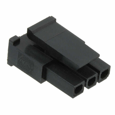 3 Rectangular Connectors - Housings Receptacle Black 0.118