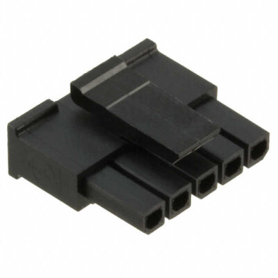 5 Rectangular Connectors - Housings Receptacle Black 0.118