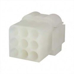 9 Rectangular Connectors - Housings Receptacle Natural 0.240