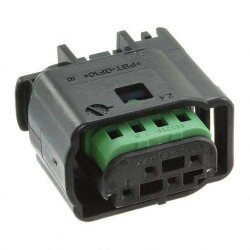 4 Rectangular Connectors - Housings Receptacle Black - TE Connectivity AMP Connectors