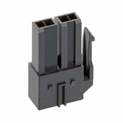 2 Rectangular Connectors - Housings Receptacle Black - 2