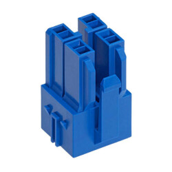 4 Rectangular Connectors - Housings Receptacle Blue 0.256