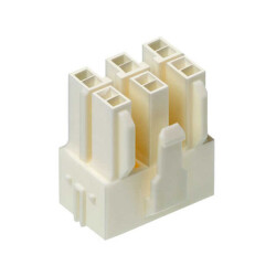 6 Rectangular Connectors - Housings Receptacle Natural 0.256
