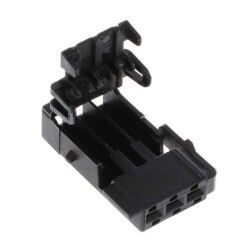 3 Rectangular Connectors - Housings Receptacle Black 0.138