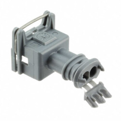 2 Rectangular Connectors - Housings Receptacle Gray 0.197