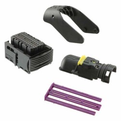 60 Rectangular Connectors - Housings Receptacle Black - 1