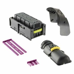 94 Rectangular Connectors - Housings Receptacle Black - TE Connectivity AMP Connectors