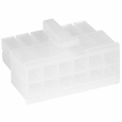 12 Rectangular Connectors - Housings Receptacle Natural 0.165