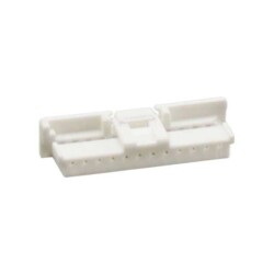 12 Rectangular Connectors - Housings Receptacle White 0.079