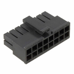16 Rectangular Connectors - Housings Receptacle Black 0.118