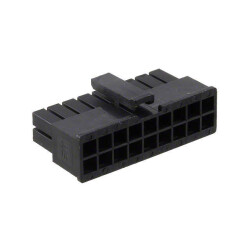 18 Rectangular Connectors - Housings Receptacle Black 0.118