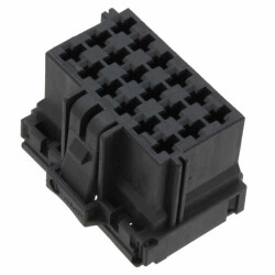 18 Rectangular Connectors - Housings Receptacle Gray 0.197