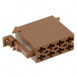 8 Rectangular Connectors - Housings Receptacle Beige 0.236