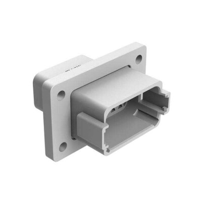 12 Rectangular Connectors - Housings Receptacle Gray - 1