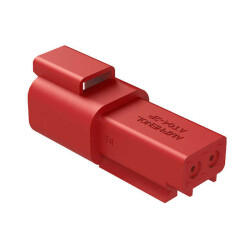 2 Rectangular Connectors - Housings Receptacle Red - Amphenol Sine Systems Corp (1)