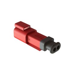 2 Rectangular Connectors - Housings Receptacle Red - 1