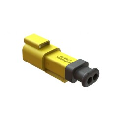 2 Rectangular Connectors - Housings Receptacle Yellow - Amphenol Sine Systems Corp