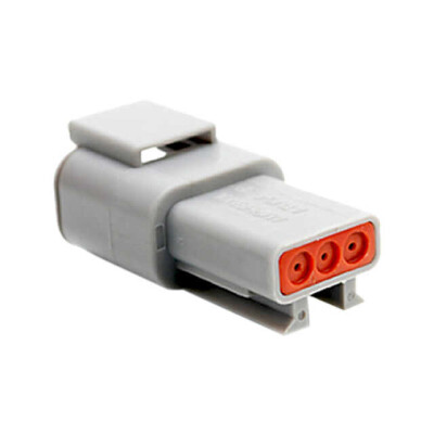 3 Rectangular Connectors - Housings Receptacle Gray - 2