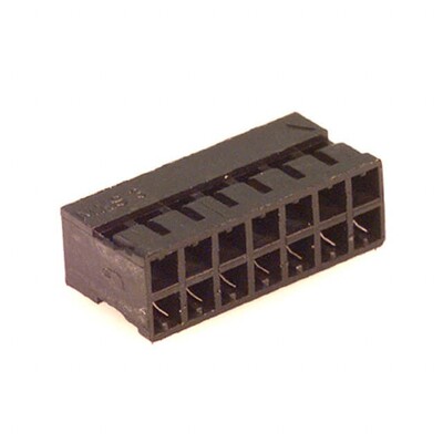 14 Rectangular Connectors - Housings Receptacle Black 0.079