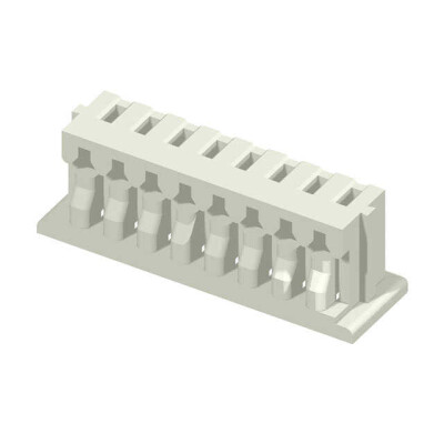4 Rectangular Connectors - Housings Receptacle Natural 0.049