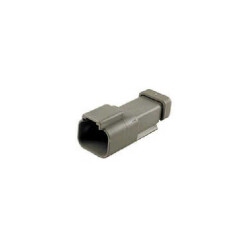 2 Rectangular Connectors - Housings Receptacle Gray - TE Connectivity Deutsch Connectors