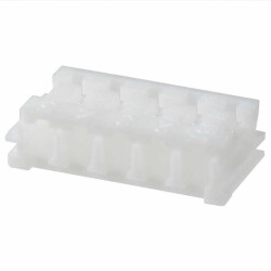 5 Rectangular Connectors - Housings Receptacle Natural 0.098