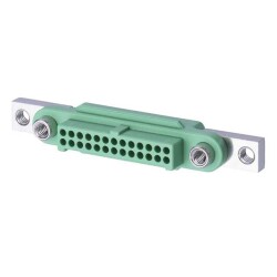 20 Rectangular Connectors - Housings Receptacle Green 0.049