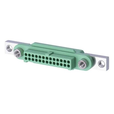 20 Rectangular Connectors - Housings Receptacle Green 0.049