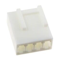4 Rectangular Connectors - Housings Receptacle Ivory 0.100