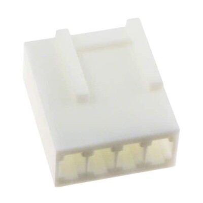 4 Rectangular Connectors - Housings Receptacle Ivory 0.100