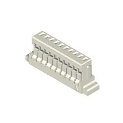 4 Rectangular Connectors - Housings Receptacle Natural 0.039