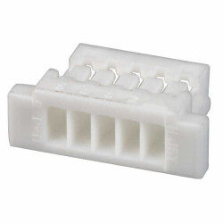 5 Rectangular Connectors - Housings Receptacle Natural 0.039