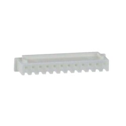 12 Rectangular Connectors - Housings Receptacle Natural 0.098