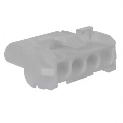4 Position Rectangular Housing Connector Receptacle Natural - TE Connectivity AMP Connectors