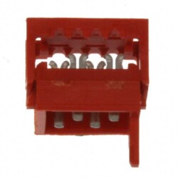 4 Position Rectangular Plug Connector IDC Tin 28 AWG - TE Connectivity AMP Connectors