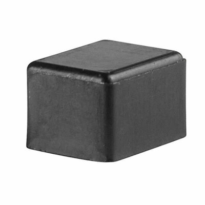 Rectangular Pushbutton Switch Cap Black Snap Fit - 1