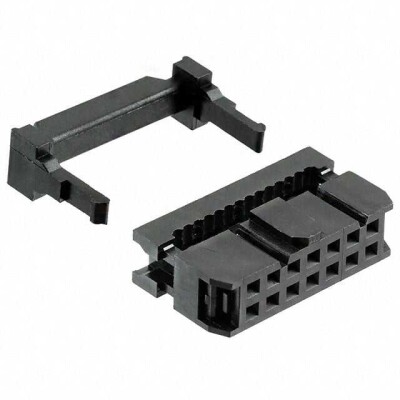 14 Position Rectangular Receptacle Connector IDC Gold 28 AWG - 1