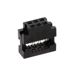 6 Position Rectangular Receptacle Connector IDC Gold 28 AWG - Amphenol ICC (FCI)