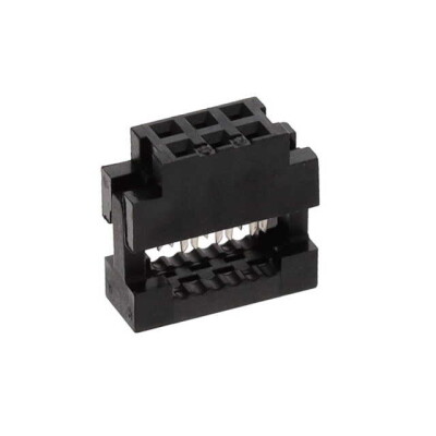 6 Position Rectangular Receptacle Connector IDC Gold 28 AWG - 1