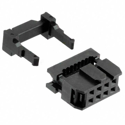 8 Position Rectangular Receptacle Connector IDC Gold 28 AWG - 1