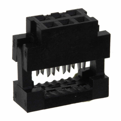 6 Position Rectangular Receptacle Connector IDC Gold 28 AWG - 1