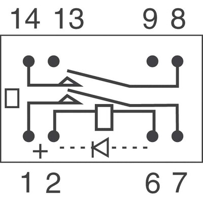 RELAY REED DPST 500MA 5V - 5