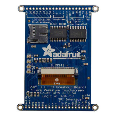Resistive Graphic LCD Display Module Transmissive Red, Green, Blue (RGB) TFT - Color Parallel, 8-Bit, SPI 2.8
