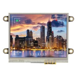 Resistive Graphic LCD Display Module Transmissive Red, Green, Blue (RGB) TFT - Color Parallel, 24-Bit (RGB), SPI 3.5