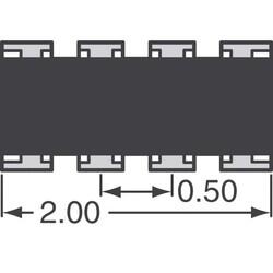 33 Ohm ±1% 62.5mW Power Per Element Isolated 4 Resistor Network/Array ±200ppm/°C 0804, Convex, Long Side Terminals - 2