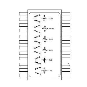 RF Attenuators 50.0 dB, 6-Bit, DC-2.0 GHz - 2