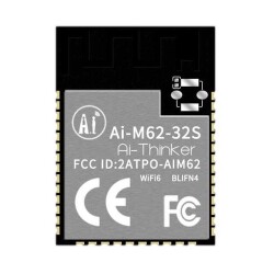 Bluetooth, WiFi 802.11b/g/n/ax, Bluetooth v5.3 Transceiver Module 2.4GHz Antenna Not Included, I-PEX, Integrated, Chip Surface Mount - Ai-Thinker