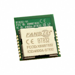 Bluetooth Bluetooth v5.0 Transceiver Module 2.4GHz Integrated, Trace Surface Mount - Fanstel Corp.