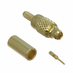 MMCX Connector Plug, Male Pin 50 Ohms Free Hanging (In-Line) Crimp - Adam Tech